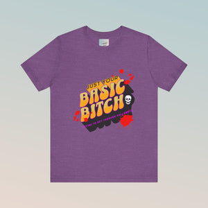 Basic Halloween B*tch Jersey Short Sleeve Tee