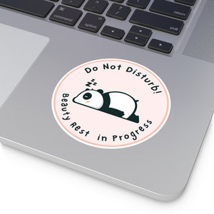 Do Not Disturb Laptop Round Sticker