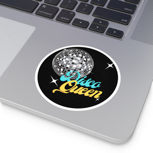 Disco Queen Round Die Cut Sticker