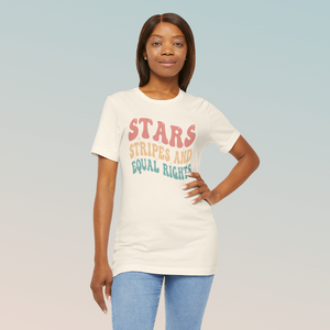 Stars & Stripes and Equal Rights Unisex Jersey Short Sleeve Tee